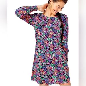 LILLY PULITZER Diann Long Sleeve Dress In Feeling Fantastic Mutli Floral Medium